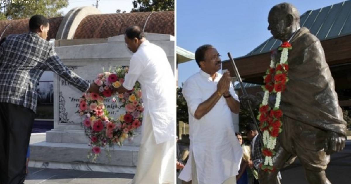 US: MoS Muraleedharan pays homage to Mahatma Gandhi, Martin Luther King Jr in Atlanta